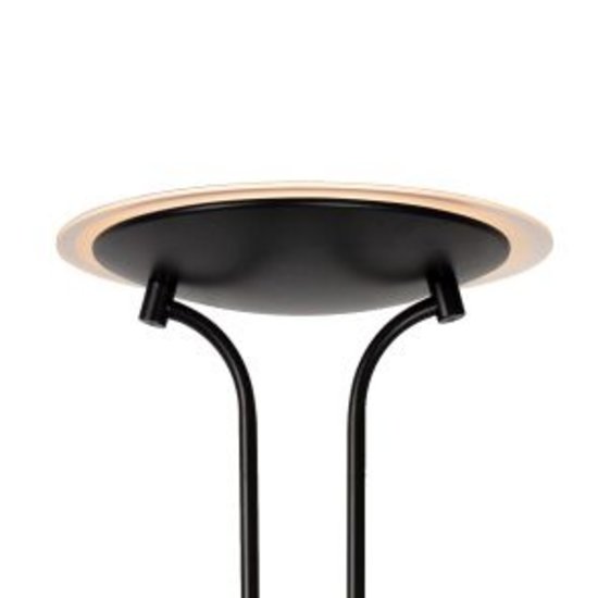 Black uplighter floor lamp 20W and 4W reading lamp