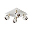 White with copper 4 lamp ceiling spotlight LED 4x4.5W 2700K