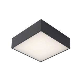 Sleek anthracite square ceiling lamp for bathrooms 12W