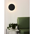 Grote zwarte wandlamp cirkel 25 cm LED 1x8W 3000K