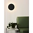 Große schwarze Wandleuchte Kreis 25 cm LED 1x8W 3000K