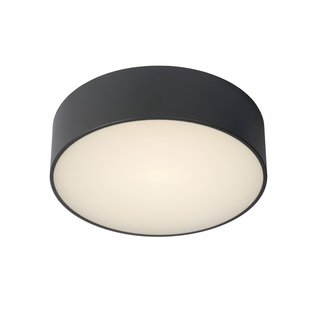 Sleek anthracite round ceiling lamp for bathrooms 12W