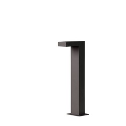 Design black low garden plinth with powerful LED IP54