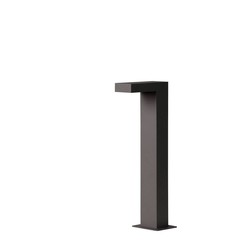 Pedestal de jardín bajo de diseño negro con potente LED IP54