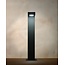 Design black low garden pedestal with powerful LED IP54