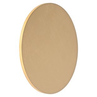 Large brass/gold wall lamp circle 25 cm LED 1x8W 3000K