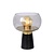 Black table lamp E27 with brass and glass design