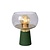 Green table lamp E27 with brass and glass design