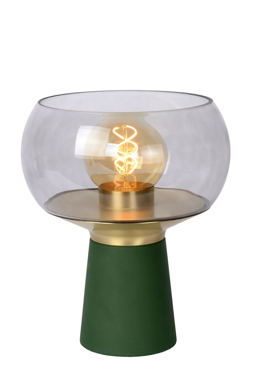 vice versa accent ledematen Groene tafellamp E27 met messing en glas design | My Planet LED
