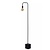 Handsome black floor lamp E27 with heavy footrest