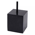 Handsome black floor lamp E27 with heavy footrest