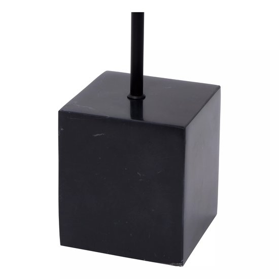 Knappe zwarte vloerlamp E27 met zware voetsteun