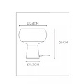 Zwarte tafellamp E27 met messing en glas design