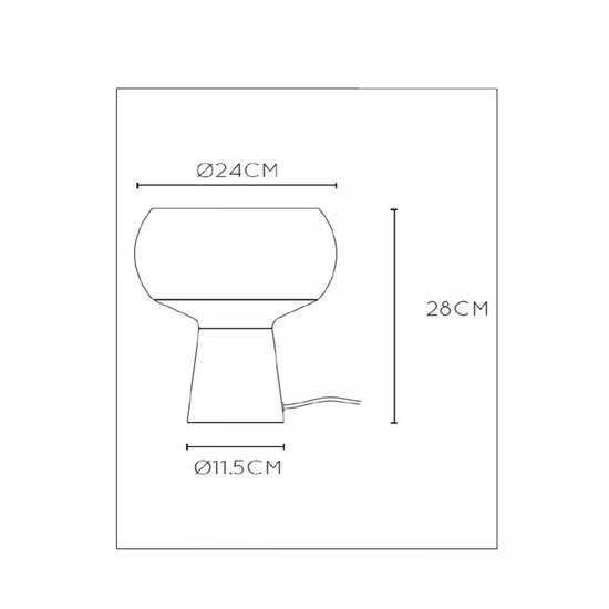 Zwarte tafellamp E27 met messing en glas design