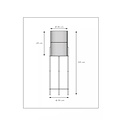Scandinavian cylindrical black with light wood floor lamp E27