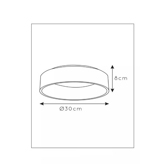 Petit plafonnier LED Ø 30 cm 20W noir