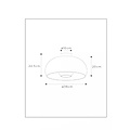 Plafonnier semi-circulaire rétro noir avec or foncé 38 cm Ø E27