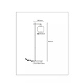 Breathtaking black elegant floor lamp E27 fumé glass