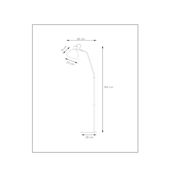Contemporary adjustable black reading lamp 28 cm Ø E27