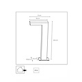 Design black garden pole with powerful LED