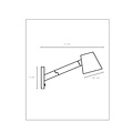 Zwarte prachtige scandinavische wandlamp 1xE14