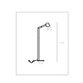 Practical and stylish black reading lamp E14