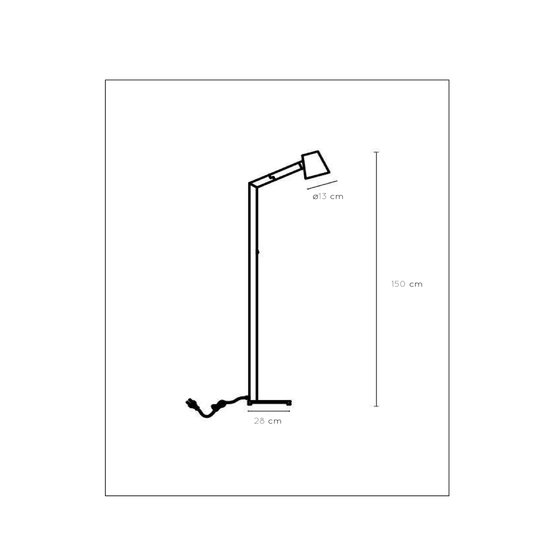 Practical and stylish black reading lamp E14
