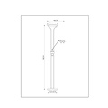 Matt chrome uplighter floor lamp 20W and 4W reading lamp