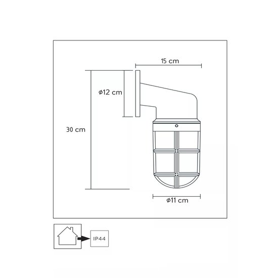 Lámpara de pared exterior moderna con un diseño refinado oro mate/latón