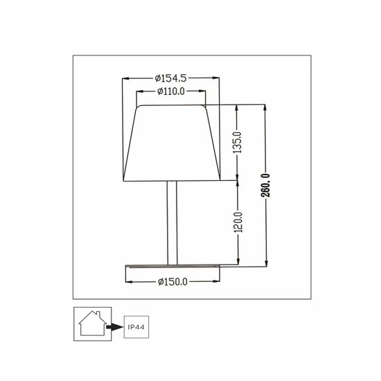 Simple original table lamp with different colors of RGB