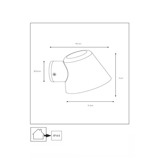 Moderne wandlamp buiten wit GU10 incl