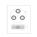 Modern luxurious chrome ceiling lamp 38 cm Ø 3xG9