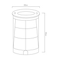 Fantasia FURI ground spot 7W COB LED, 3000K, 560 lumen, IP67, aluminium, for outdoor use