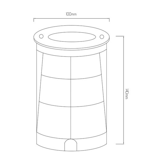 Spot de sol en acier inoxydable 7Watt IP67 pour usage extérieur