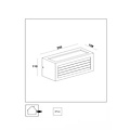 Rectangular outdoor wall lamp E27 IP54 anthracite