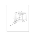 Dark steel cube-shaped iron table lamp E27