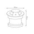 Black waterproof path lighting IP67 with 2 light outputs