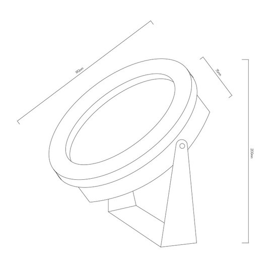 Potente foco de suelo gris aluminio IP67 1600 lúmenes