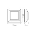 Simple square gray wall spotlight and ceiling IP65 3 Watt