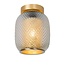 Retro look ceiling lamp 18 cm E27 matt gold/brass