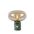 Amber glass table lamp 23 cm with marble base E27