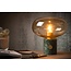 Braunglas-Tischlampe 23 cm mit Marmorsockel E27
