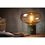 Lampe de table en verre ambré 23 cm avec socle en marbre E27