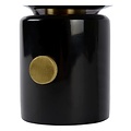 Smoked glass table lamp 23 cm with marble base E27