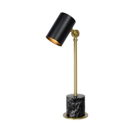 Lampe de bureau classique cool et chic noire en marbre E14