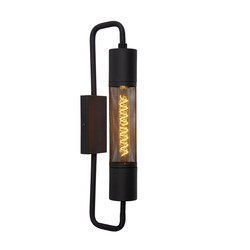 Industrial cylindrical black wall lamp E27
