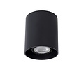 Foco de techo cilíndrico 8 cm con foco GU10 negro