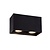 Foco de techo rectangular con 2 focos GU10, negro