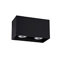 Rectangular ceiling spot with 2 GU10 spots, black