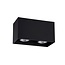 Spot de plafond rectangulaire avec 2 spots GU10, noir